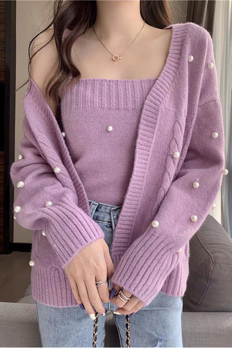 Pearl shop cardigan sweater