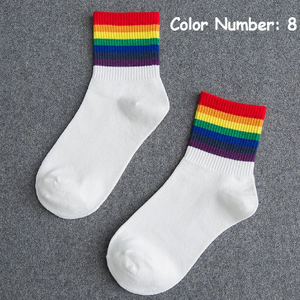 Rainbow Stripes Short Socks