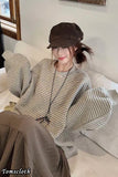 Loose Striped Style O-Neck Women Sweater