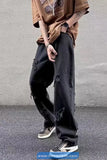 Cross Embroidered Hip Hop Jeans Pants