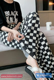 Casual Plaid Checkered Pattern Long Pants