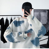 O-Neck Clouds Pattern Men Sweater
