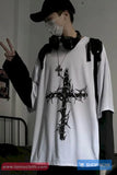Long Sleeve Two Colors Cross of Thorns Printed Hip Hop Shirt