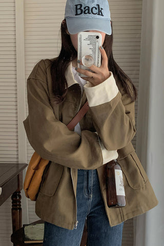 Long Sleeve Retro Style Collar Jackets