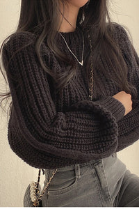 Long Sleeve Vintage Knitted Sweater