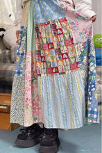 High Waist Loose A-Line Flowers Pattern Skirts