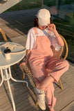 Light Pink Casual Denim Jumpsuits