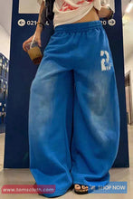Loose Wide Leg Printed Casual Sweatpants
