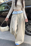 High Waist Leopard Pattern Loose Wide Leg Pants