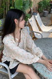 Loose Sweet Floral Blouse Shirts