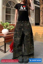 Loose Wide Leg Camouflage Style Pants