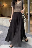 High Waist Long Pleated Style Casual Skirts