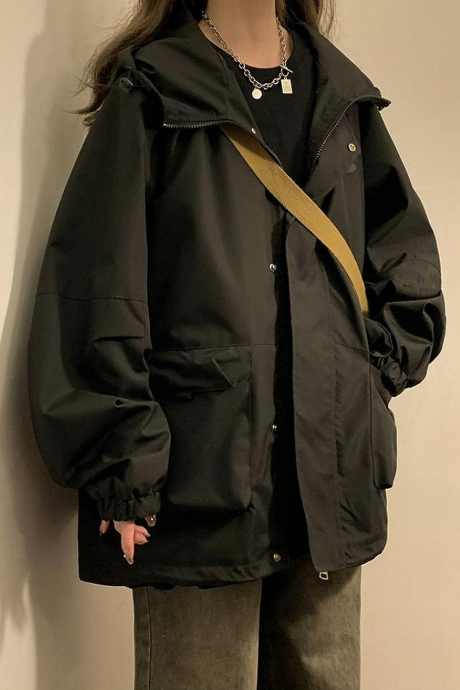 Loose Stylish Hooded Windbreaker Jacket – Tomscloth