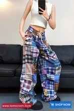 Loose Hip Hop Retro Plaid Casual Pants