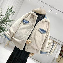 Two Sided Fur Collar Style Denim Jacket