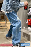 Hip Hop Stars Pattern Men Jeans Pants