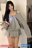 Loose V-Neck Casual Hooded Sweater