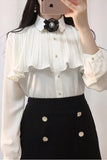 Long Sleeve Vintage Style Office Blouse Shirt