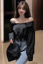 Sexy Skew Collar Off Shoulder Blouse Shirt