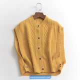 Sleeveless Cable Knitted Vest Sweater