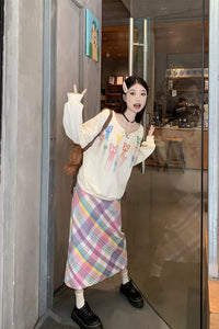 Cute Plaid Kawaii Long Skirts