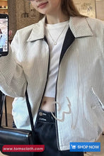 Long Sleeve Two Style Combined Collar Zipper Jacket