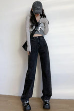 High Waist Vintage Straight Long Jeans Pants