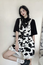 Loose Cow Pattern Short Jumpsuit