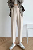 High Waist Ankle Length Office Suits Long Pants