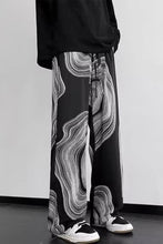 Elastic Waist Cylinder Pattern Men Pants