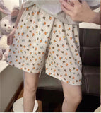 Cute Floral Pattern Home Wear Shorts Pants