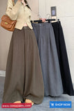 Loose Elegant Wide Leg Woolen Pants