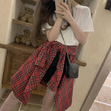 Long Sleeve Red Plaid Colors Shirt