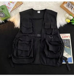 Sleeveless Multi Pockets Vest Jacket