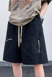 Loose Cargo Zipper Pockets Men Shorts Pants