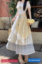 Elastic Waist Drawstring Tie Elegant Summer Midi Skirts