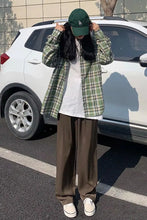 Long Sleeve Light Colors Plaid Blouse Shirts