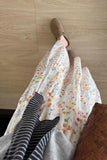 High Waist Loose Retro Floral Elegant Skirts