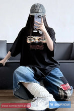 Loose Casual Plaid Patchwork Denim Jeans Pants