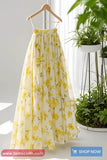 Loose High Waist Sweet Floral Pattern Elegant Skirts