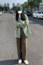 Long Sleeve Light Colors Plaid Blouse Shirts