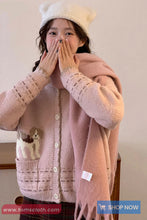 Long Sleeve Cute Dog Pattern Hooded Cardigan Sweater