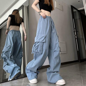 High Waist Loose Big Pocket Pants