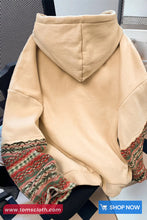 Loose Retro Embroidered Tassel Hoodies