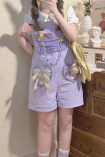 Casual Sweet Purple Color Short Jumpsuits