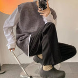 Casual V-Neck Men Vest Sweater