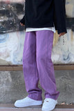 High Waist Casual Purple Jeans Pants