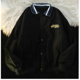 Loose Retro Pattern Casual Corduroy Jacket