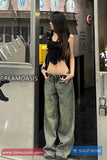 High Waist Wide Leg Retro Jeans Pants