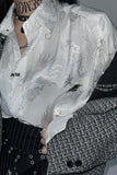 Long Sleeve Chinese Dragon Pattern Blouse Shirts